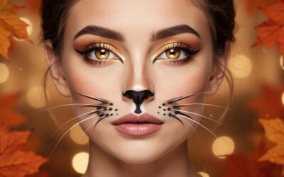 Maquillage chat pour Halloween : réussissez votre transformation avec le contouring adapté aux traits félins